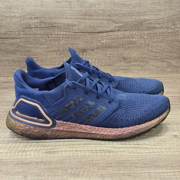 Adidas UltraBoost 20 Men's Size 11 Blue Metallic Copper Running Shoes (FV4394) - Picture 1 of 10